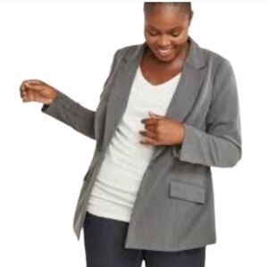 SOLD DO NOT BUY Lane Bryant Ponte Gray One Button Blazer Work Business